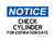 Check Cylinder For Expiration Date, OSHA Notice Sign (Part#: NOT1169)