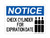 Check Cylinder For Expiration Date (With Tanks Symbol), OSHA Notice Sign (Part#: NOT1170)