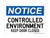 Controlled Environment Keep Doors Closed, OSHA Notice Sign (Part#: NOT1177)