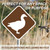 Custom "Duck" Brown and White Diamond Sign, CUSTOM Diamond Sign(Part#: CUST2)