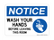 Wash Your Hands Before Leaving This Room (Hand Washing Right Symbol), Notice Sign