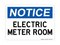 Electric Meter Room Notice Sign.