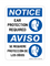 Ear Protection Required (PPE Symbol) English/Spanish, Notice Sign