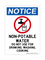 Non-Potable Water Do Not Use For Drinking, Washing, Cooking(No Water Symbol), Notice Sign