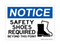 Safety Shoes Required Beyond This Point (With Black Shoe Symbol), OSHA Notice Sign