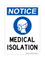 Medical Isolation (PPE Symbol), Notice Sign