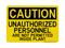 Unauthorized Personnel Are Not Permitted Inside Plant, Caution Sign