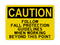 Follow Fall Protection Guidelines When Working Beyond This Point, Caution Sign