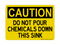 Do NO REFt Pour Chemicals Down This Sink, Caution Sign