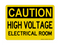 High Voltage Electrical Room, Caution Sign