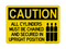 All Cylinders Must Be Chained And Secured In Upright Position (Tank Symbol), Caution Sign