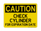 Check Cylinder For Expiration Date, Caution Sign