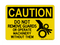 Do Not Remove Guards Or Operate Machinery Without Them (Hand In Gear Symbol), Caution Symbol