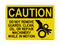 Do Not Remove Guards, Clean, Oil, Or Repair Machinery While In Motion(Hand In Gear Symbol), Caution Sign