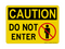 Do NO REFt Enter (NO REF Person Symbol), Caution Sign