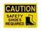 Safety Shoes Required (PPE Symbol), Caution Sign