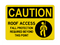 Roof Access Fall Protection Required Beyond This Point (Harness Symbol), Caution Sign