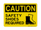 Safety Shoes Required (PPE Symbol) Version 2, Caution Sign