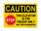 This Elevator Is For Freight Only Not For Passengers (Stop Symbol), Caution Sign
