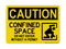 Confined Space Do Not Enter Without A Permit (Confined Space Symbol), Caution Sign