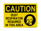 Dust Respirator Required In This Area (PPE Symbol), Caution Sign