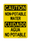 Non-Potable Water English/Spanish, Caution Sign