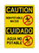 Non-Potable Water English/Spanish (No Water Symbol), Caution Sign