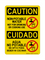 Non-Potable Water Not For Drinking Or Cooking Use English/Spanish (No Water Symbol), Caution Sign