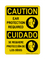 Ear Protection Required English/Spanish (PPE Symbol), Caution Sign