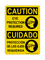 Eye Protection Required English/Spanish (PPE Symbol), Caution Sign