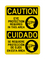 Eye Protection Required In This Area English/Spanish (PPE Symbol), Caution Sign