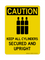 Keep All Cylinders Secured And Upright (Tanks Symbol), Caution Sign