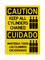 Keep All Cylinders Chained (Tanks Symbol) English/Spanish, Caution Sign