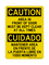 Area In Front Of Door Must Be Kept Clear At All Times English/Spanish, Caution Sign