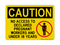 No Access To Declared Pregnant Workers And Under 18 Years (No Entry Woman Symbol), Caution Sign