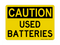 Used Batteries, Caution Sign
