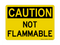 Not Flammable, Caution Sign