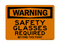 Safety Glasses Required Beyond This Point, Warning Sign