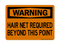 Hair Net Required Beyond This Point, Warning Sign