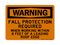 Fall Protection Required When Working Within 8 Feet Of A Leading Roof Edge, Warning Sign