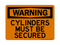 Cylinders Must Be Secured, Warning Sign
