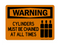 Cylinders Must Be Chained At All Times (Tanks Symbol), Warning Sign
