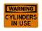 Cylinders In Use, Warning Sign