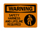 Safety Harness And Lifeline Required (Harness Symbol), Warning Sign