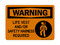 Life Vest And/Or Safety Harness Required (Harness Symbol), Warning Sign
