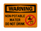Non-Potable Water Do Not Drink (No Water Symbol), Warning Sign