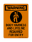 Body Harness And Lifeline Required For Entry (PPE Symbol), Warning Sign