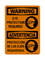 Eye Protection Required English/Spanish (PPE Symbol), Warning Sign