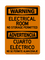 Electrical Room No Storage Permitted English/Spanish, Warning Sign