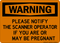 Please Notify The Scanner Operator If You Are Or May Be Pregnant, Warning Sign